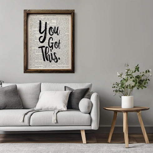 Posterizer 1 pcs-You Got this, positive quote wall art-Motivational & Inspirational Art-Gift for Men Women Entrepreneur Teens-Decor for Home & Off...
